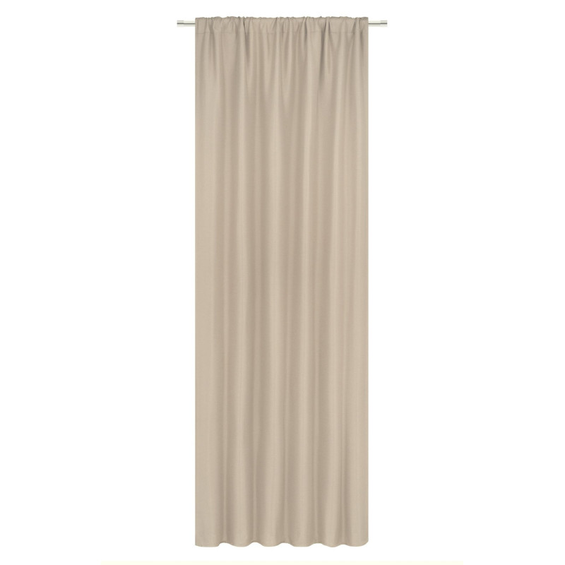 Zasłona z taśmą FAMOUS CHIC 135x270 beżowy
